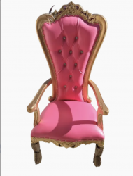 Pink and Gold Throne Chair