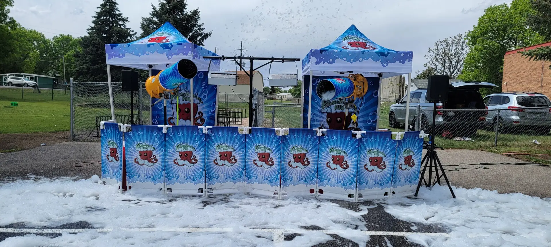 Foamsational Fun dual foam cannons prepared for a large Colorado event
